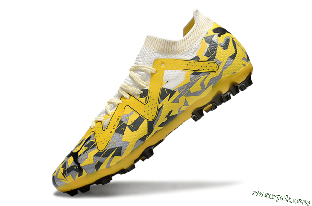 Puma Future Ultimate MG Low-Tops Football Boots - Yellow/White/Grey 6