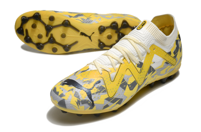 Puma Future Ultimate MG Low-Tops Football Boots - Yellow/White/Grey