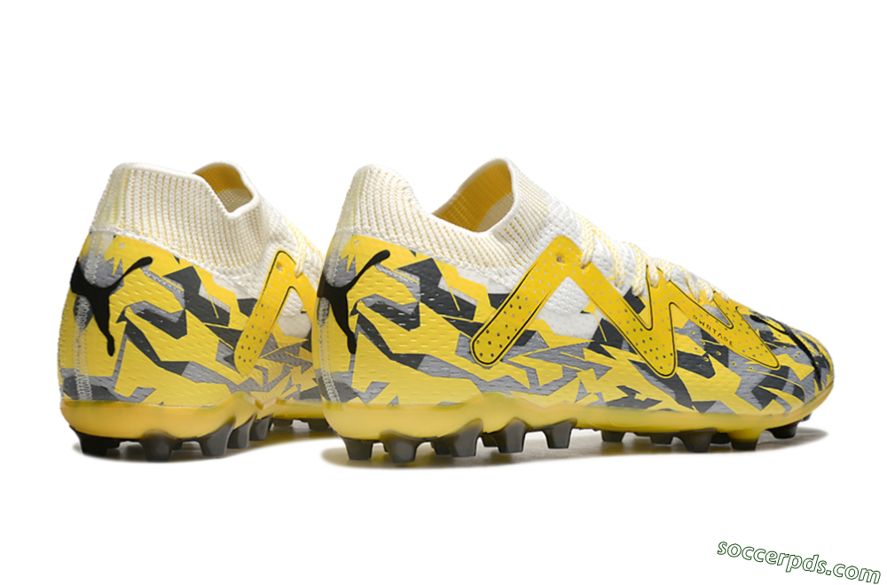 Puma Future Ultimate MG Low-Tops Football Boots - Yellow/White/Grey 7