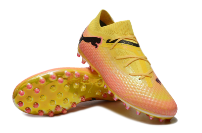 Puma Future Ultimate MG Low-Tops Football Boots - Pink/Black/Yellow