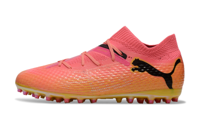 Puma Future Ultimate MG Low-Tops Football Boots - Pink/Black/Yellow
