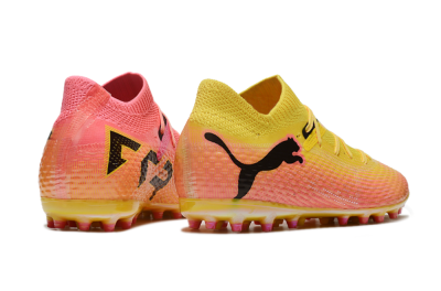 Puma Future Ultimate MG Low-Tops Football Boots - Pink/Black/Yellow