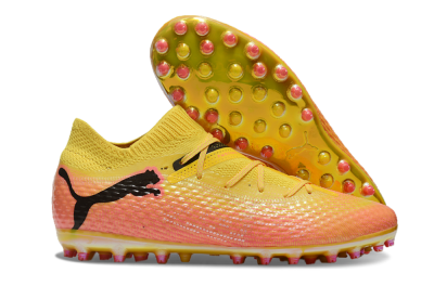 Puma Future Ultimate MG Low-Tops Football Boots - Pink/Black/Yellow
