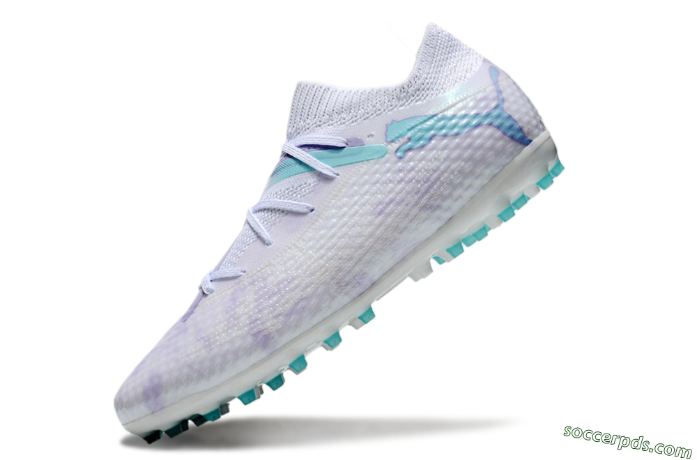 Puma Future Ultimate MG Low-Tops Football Boots - Beige/Jade/Purple 5