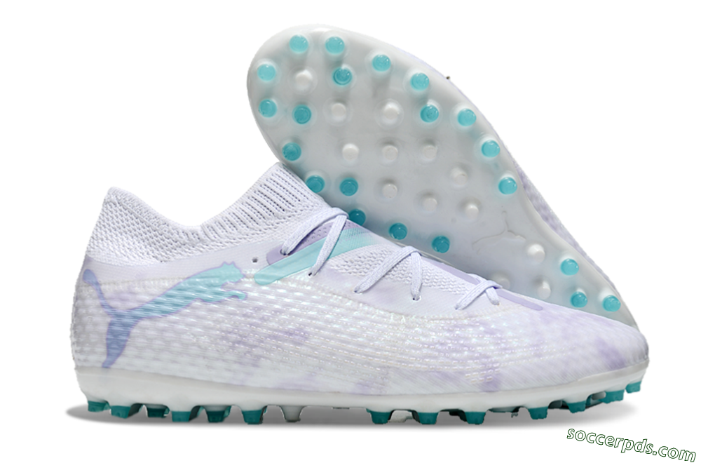 Puma Future Ultimate MG Low-Tops Football Boots - Beige/Jade/Purple 1