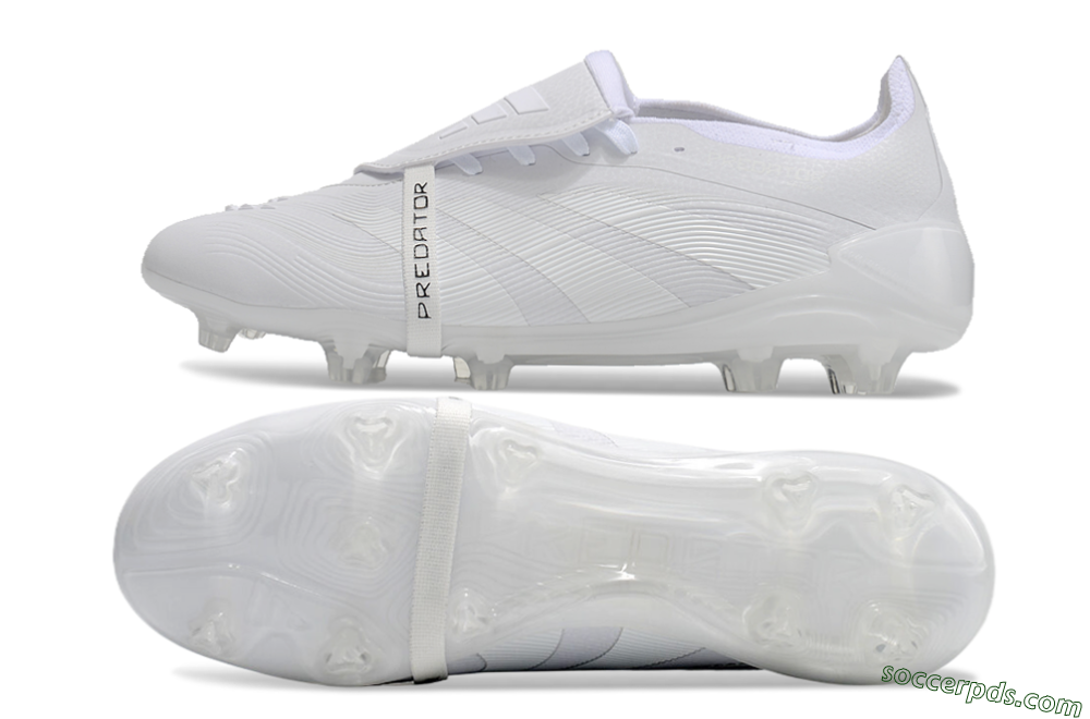 Adidas Predator Elite Foldover Tongue FG Low-Tops Football Boots - White/Silver 0