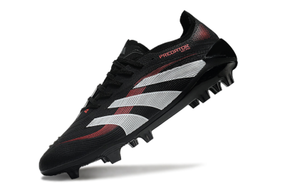 Adidas Predator Elite 2025 Stealth Victory FG Low-Tops Football Boots - Black/White/Red
