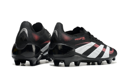 Adidas Predator Elite 2025 Stealth Victory FG Low-Tops Football Boots - Black/White/Red
