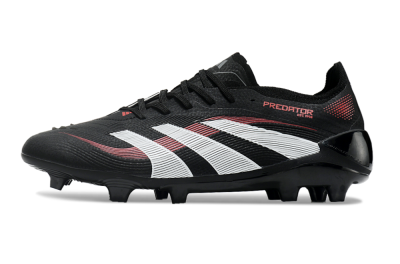 Adidas Predator Elite 2025 Stealth Victory FG Low-Tops Football Boots - Black/White/Red