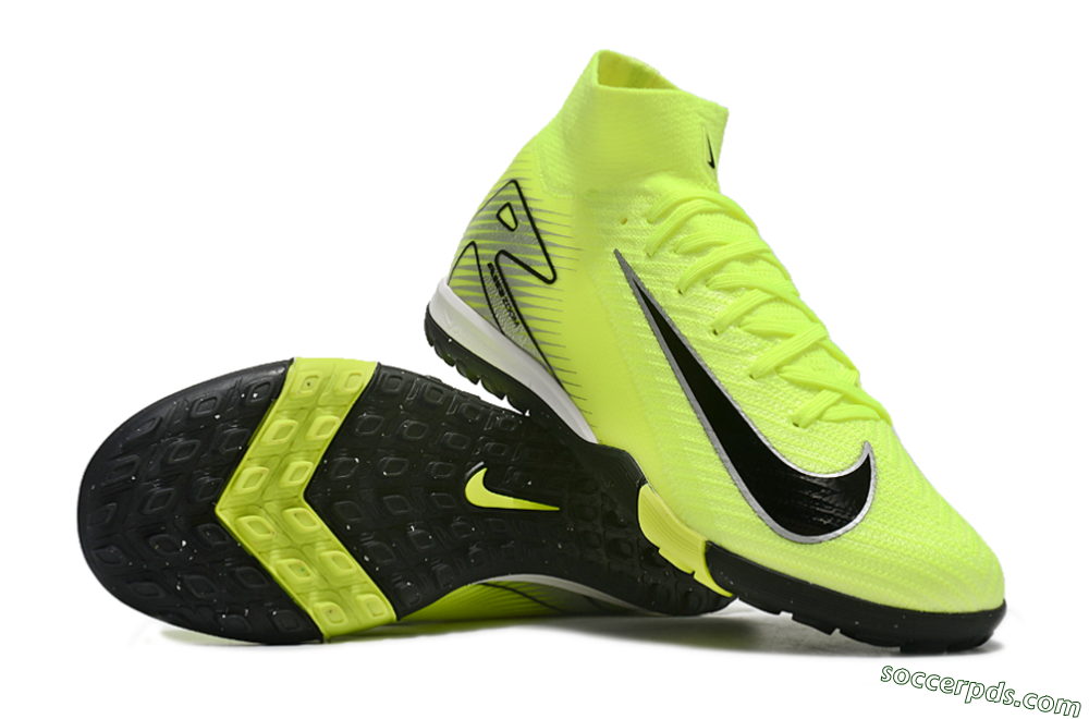 Nike Air Zoom Mercurial Superfly 10 Elite TF High-Tops Football Shoes - Yellow/Black/Silver 0