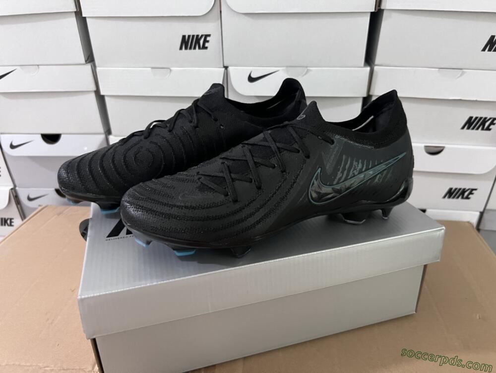 Nike Phantom Luna Elite NU FG Low-Tops Football Boots - Black/Blue