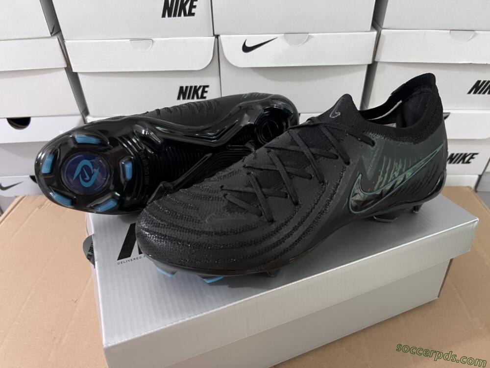 Nike Phantom Luna Elite NU FG Low-Tops Football Boots - Black/Blue
