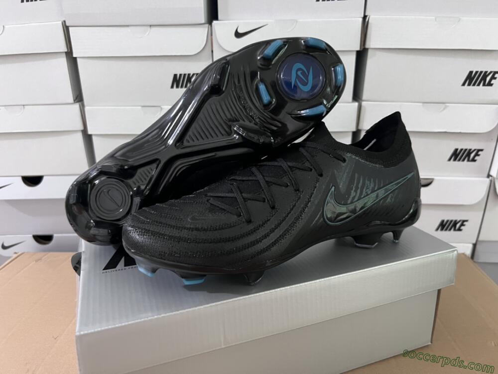Nike Phantom Luna Elite NU FG Low-Tops Football Boots - Black/Blue