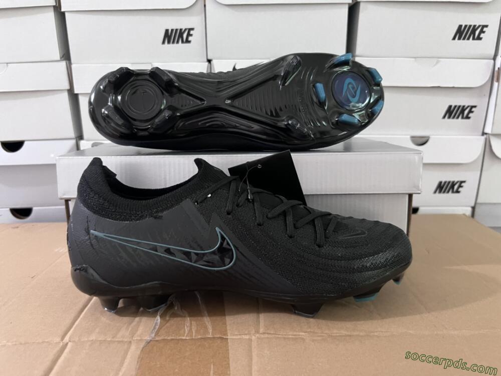 Nike Phantom Luna Elite NU FG Low-Tops Football Boots - Black/Blue