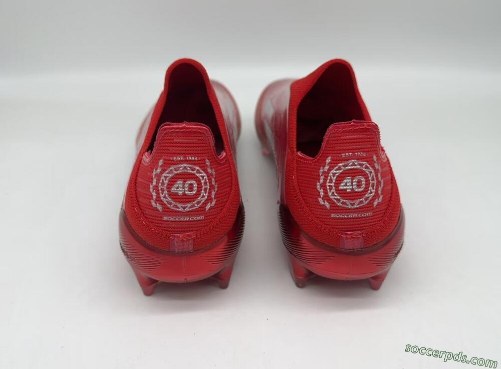 Adidas F50 Elite Laceless FG Low-Tops Football Boots - Red/Silver