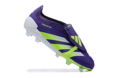 Adidas Predator Elite Foldover Tongue FG Low-Tops Football Boots - Purple/Yellow/White