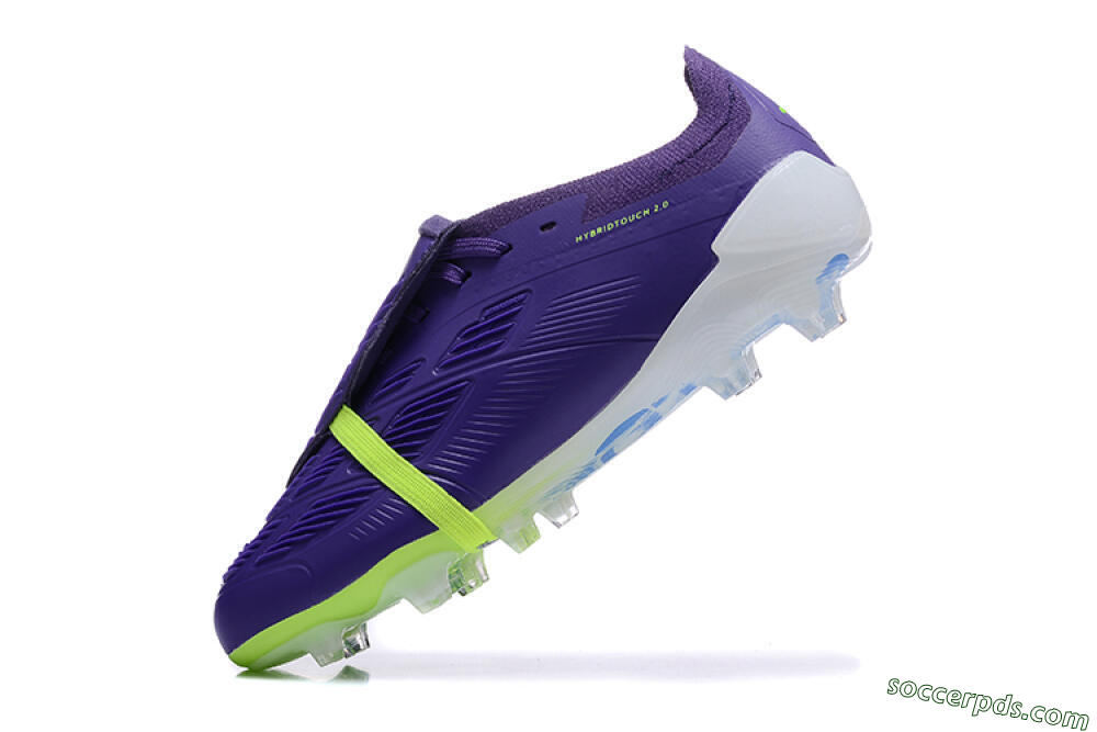 Adidas Predator Elite Foldover Tongue FG Low-Tops Football Boots - Purple/Yellow/White 5
