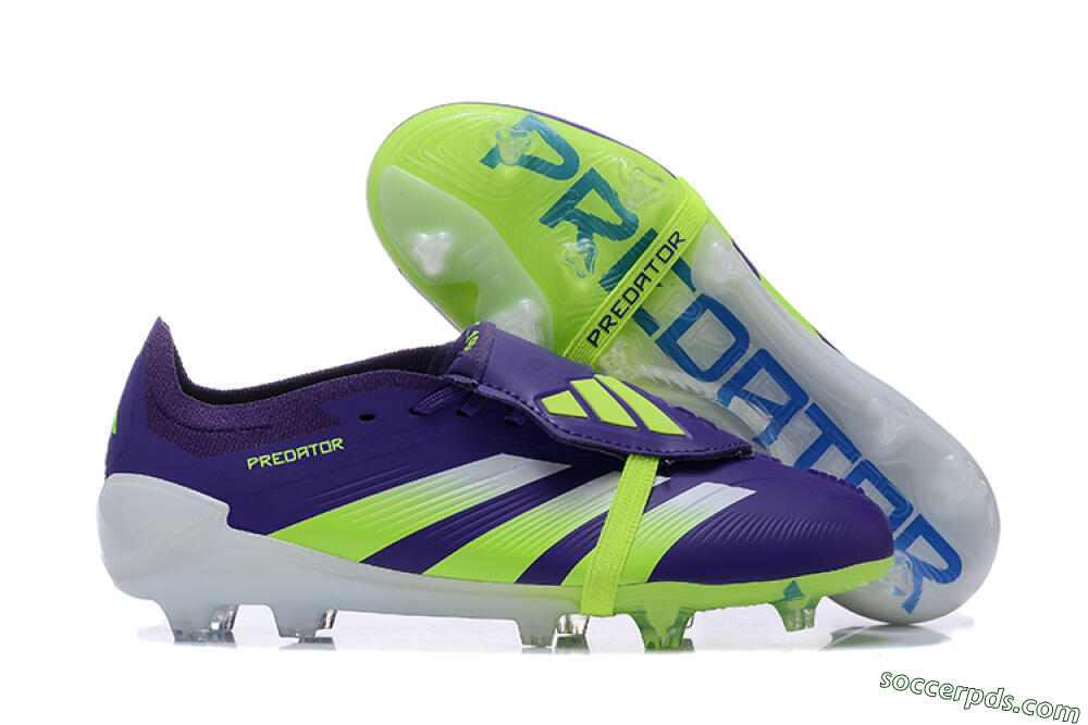 Adidas Predator Elite Foldover Tongue FG Low-Tops Football Boots - Purple/Yellow/White 1