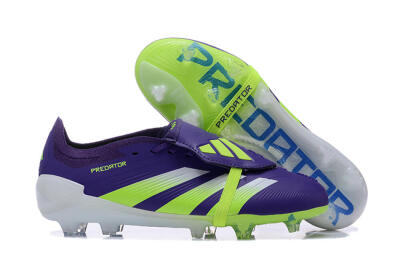 Adidas Predator Elite Foldover Tongue FG Low-Tops Football Boots - Purple/Yellow/White