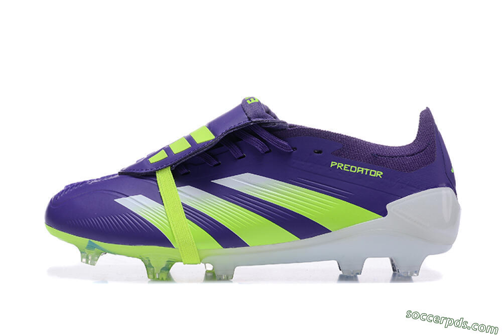 Adidas Predator Elite Foldover Tongue FG Low-Tops Football Boots - Purple/Yellow/White 2