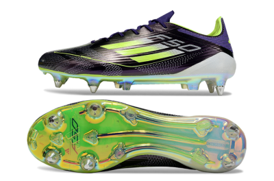 Adidas F50 Elite SG Low-Tops Football Boots - Purple/Yellow/Gold
