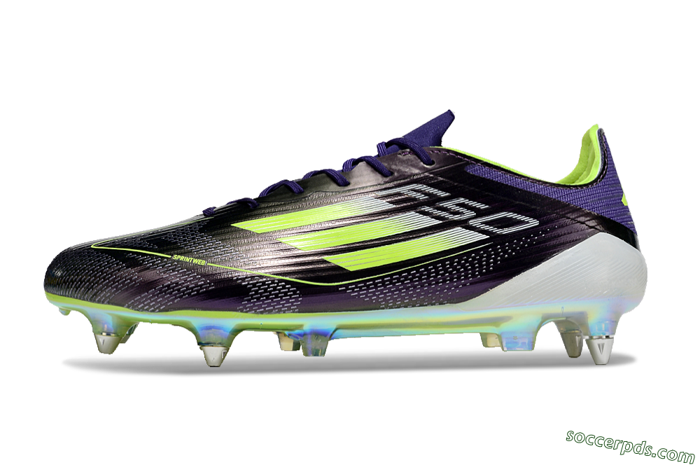 Adidas F50 Elite SG Low-Tops Football Boots - Purple/Yellow/Gold 2
