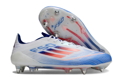 Adidas F50 Elite SG Low-Tops Football Boots - White/Blue/Red