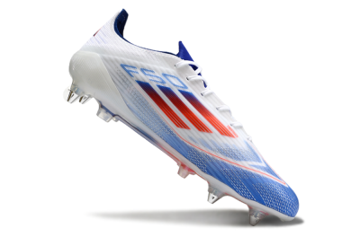 Adidas F50 Elite SG Low-Tops Football Boots - White/Blue/Red