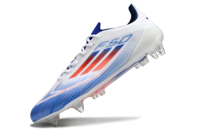 Adidas F50 Elite SG Low-Tops Football Boots - White/Blue/Red