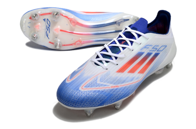Adidas F50 Elite SG Low-Tops Football Boots - White/Blue/Red