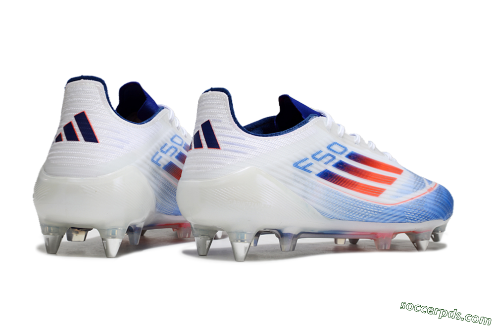 Adidas F50 Elite SG Low-Tops Football Boots - White/Blue/Red 6