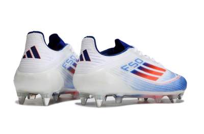 Adidas F50 Elite SG Low-Tops Football Boots - White/Blue/Red