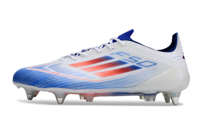 Adidas F50 Elite SG Low-Tops Football Boots - White/Blue/Red