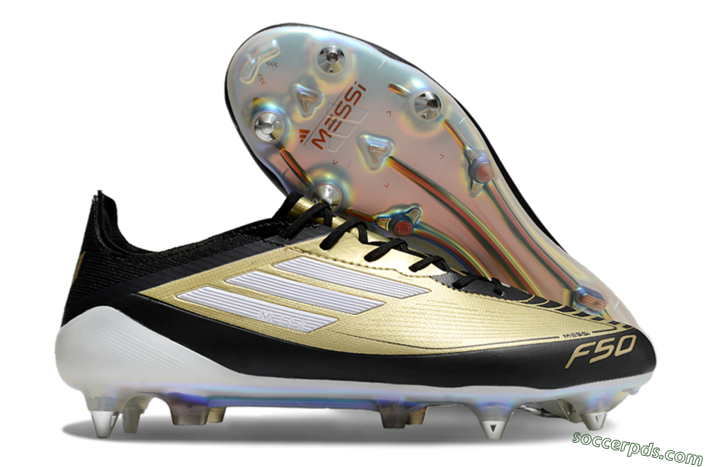Adidas F50 Elite SG Low-Tops Football Boots - Gold/White/Black 1