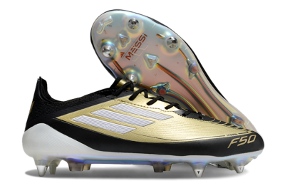 Adidas F50 Elite SG Low-Tops Football Boots - Gold/White/Black
