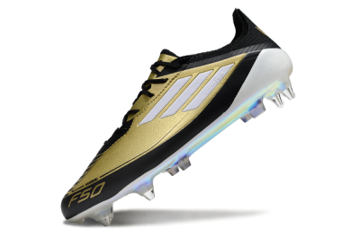 Adidas F50 Elite SG Low-Tops Football Boots - Gold/White/Black