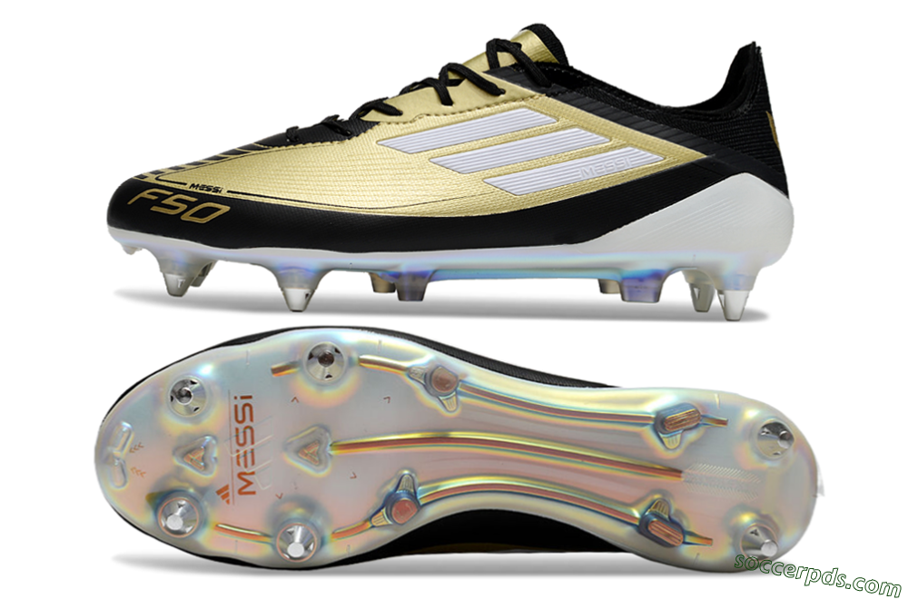 Adidas F50 Elite SG Low-Tops Football Boots - Gold/White/Black 0