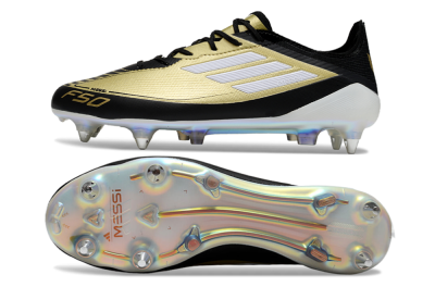 Adidas F50 Elite SG Low-Tops Football Boots - Gold/White/Black