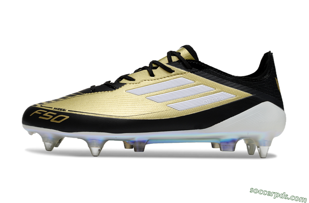 Adidas F50 Elite SG Low-Tops Football Boots - Gold/White/Black 2