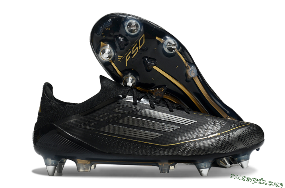Adidas F50 Elite SG Low-Tops Football Boots - Black/Silver/Gold 1