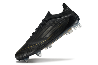 Adidas F50 Elite SG Low-Tops Football Boots - Black/Silver/Gold