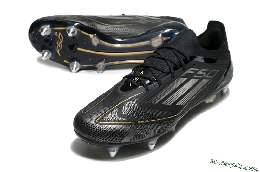 Adidas F50 Elite SG Low-Tops Football Boots - Black/Silver/Gold 3
