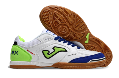 Joma Top Flex 920 IC Low-Tops Football Shoes - White/Blue/Yellow