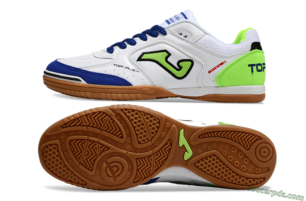 Joma Top Flex 920 IC Low-Tops Football Shoes - White/Blue/Yellow 0