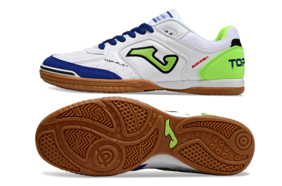 Joma Top Flex 920 IC Low-Tops Football Shoes - White/Blue/Yellow