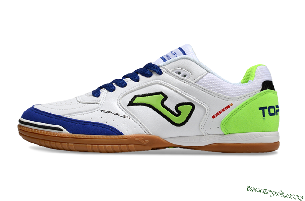 Joma Top Flex 920 IC Low-Tops Football Shoes - White/Blue/Yellow 2
