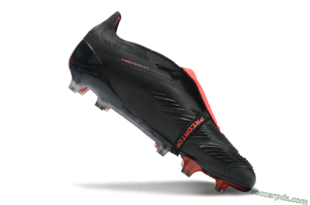 Adidas Predator Elite Tongue FG Low-Tops Football Boots - Black/Silver/Red 4