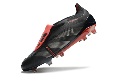 Adidas Predator Elite Tongue FG Low-Tops Football Boots - Black/Silver/Red