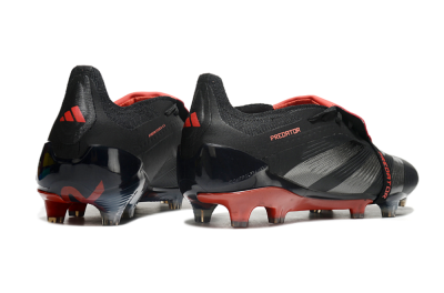 Adidas Predator Elite Tongue FG Low-Tops Football Boots - Black/Silver/Red