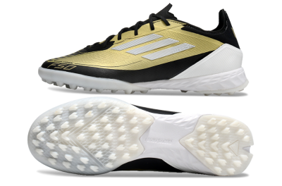 Adidas F50 Pro TF Low-Tops Football Shoes - Gold/White/Black
